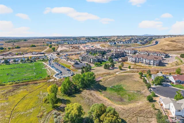 an aerial view of a city