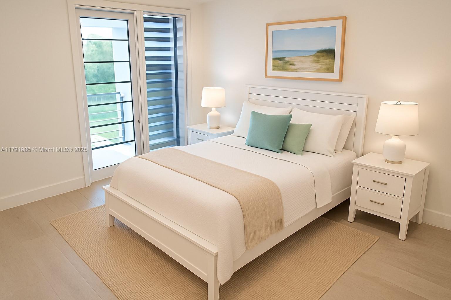 575 Crandon Boulevard, Unit 307 Key Biscayne, FL 33149 - Photo 13 of 37 a large bed sitting in a bedroom next to a window