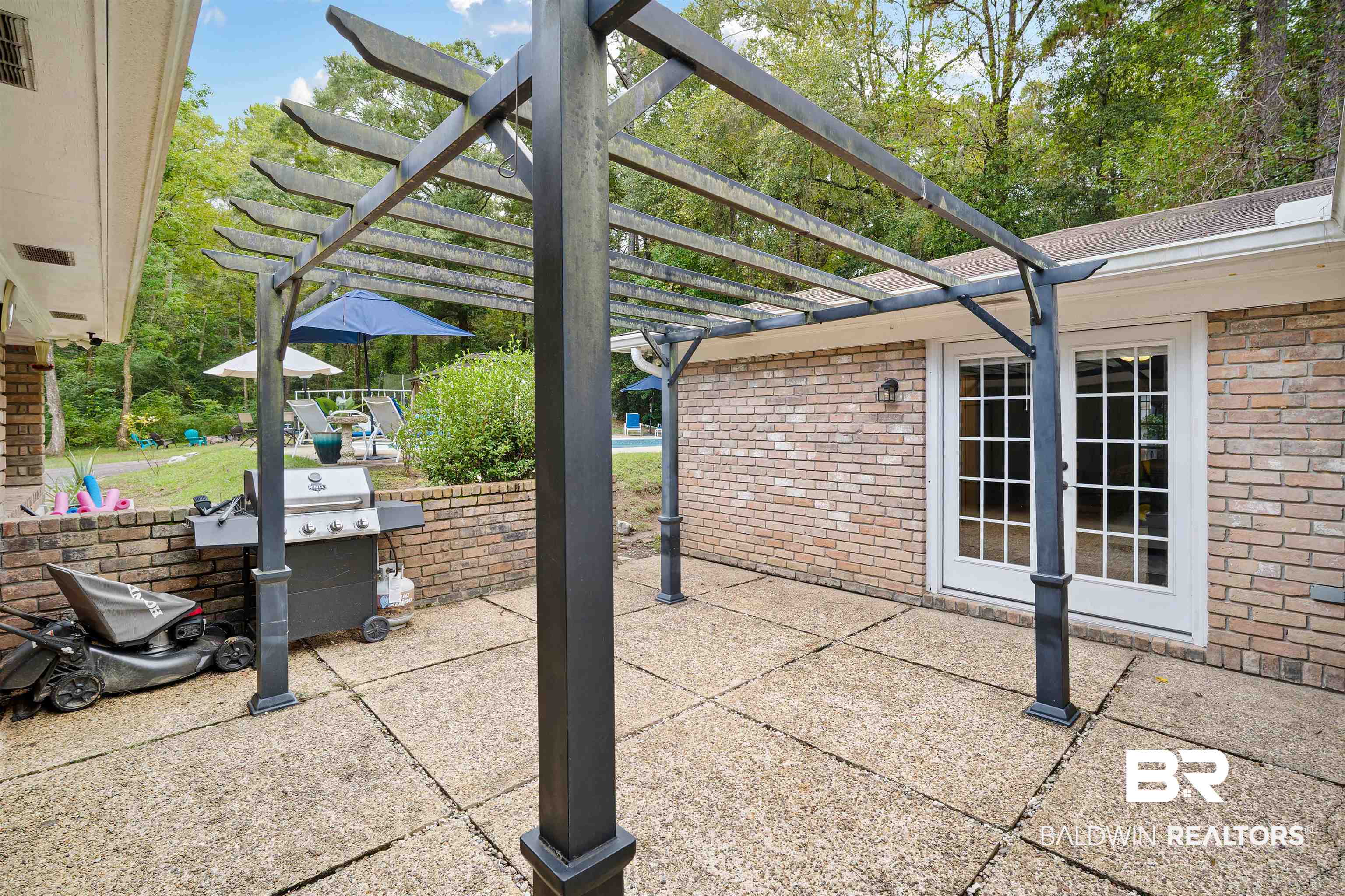 7807 Yorkhaven Road Mobile, AL 36695 - Photo 32 of 34 View of patio / terrace with a pergola and a grill
