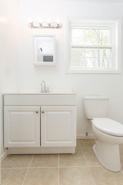 5261 Saunders Road Vinton, VA 24179 - Photo 22 of 47 a bathroom with a toilet a sink and a mirror