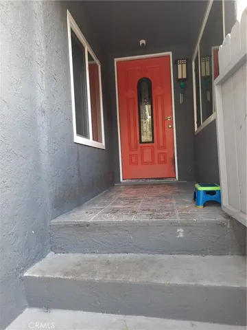 a view of front door