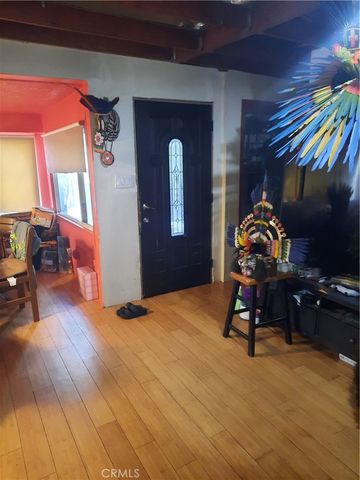 a bedroom with furniture and bed