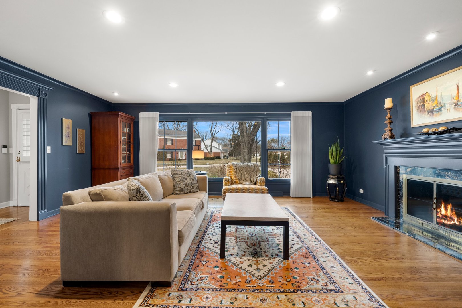 2441 Pick Drive Glenview, IL 60025 - Photo 3 of 43 a living room with furniture and a fireplace