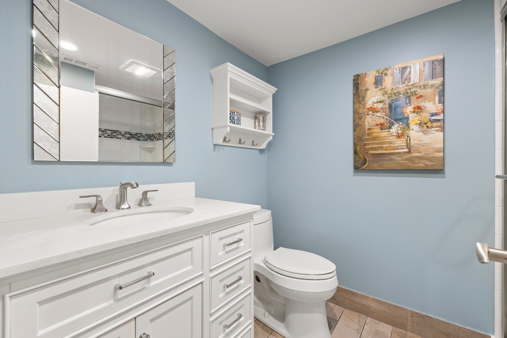 2441 Pick Drive Glenview, IL 60025 - Photo 35 of 43 a bathroom with a toilet sink and mirror