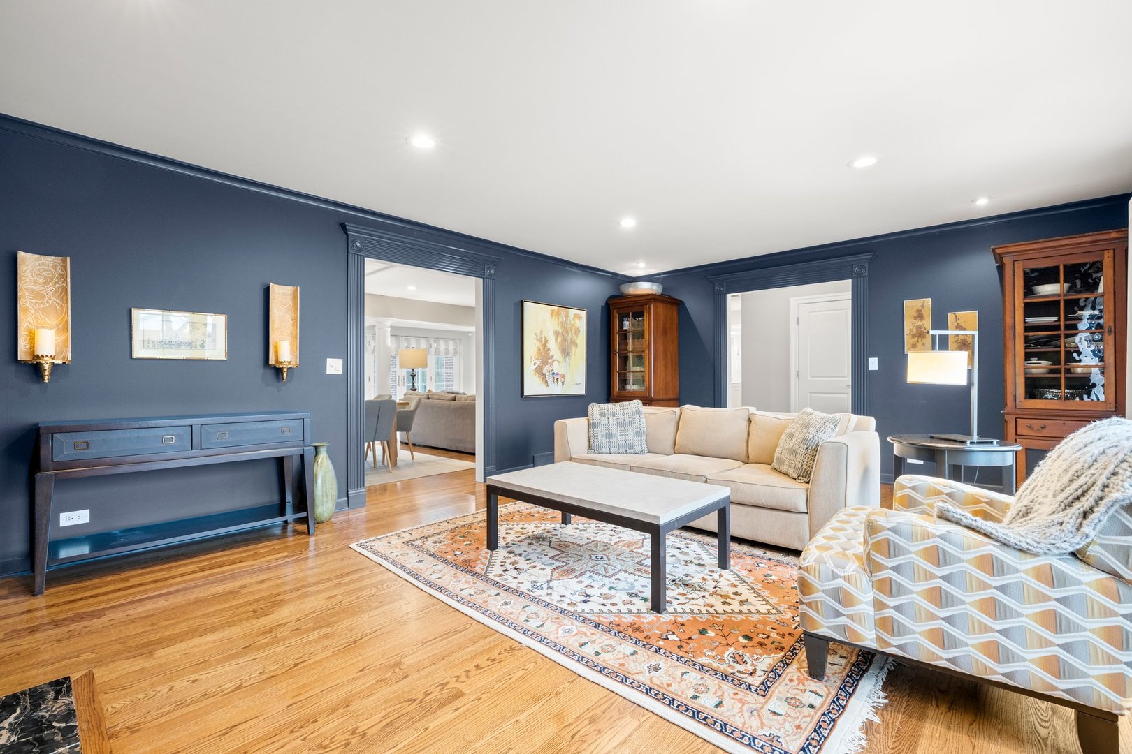 2441 Pick Drive Glenview, IL 60025 - Photo 5 of 43 a living room with furniture and a fireplace
