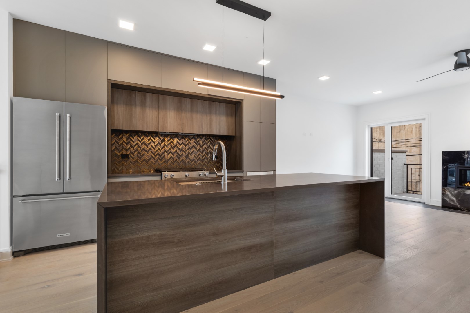 336 East Pershing Road Chicago, IL 60653 - Photo 15 of 86 a view of a refrigerator in kitchen and wooden floor
