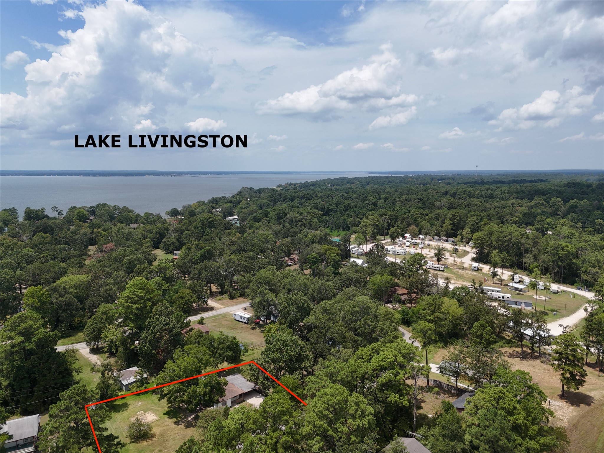 305 Oak Ridge Drive Onalaska, TX 77360 - Photo 16 of 29 AERIAL VIEW-WALK TO LAKE IN MINUTES