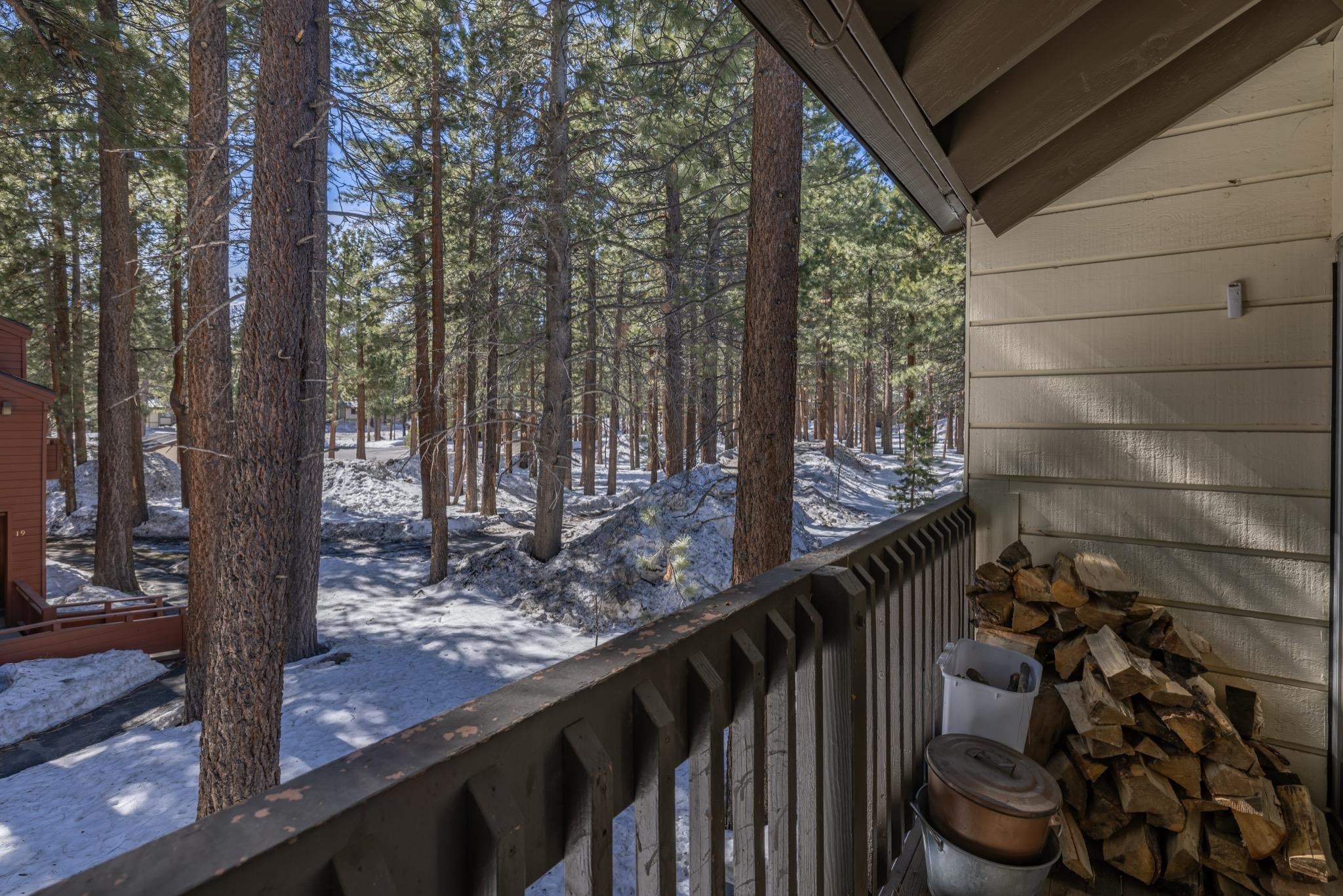 2289 Sierra Nevada Road, Unit G10 Mammoth Lakes, CA 93546 - Photo 19 of 23 Snow covered back of property with view of scattered trees