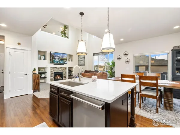 a kitchen with lots of counter top space