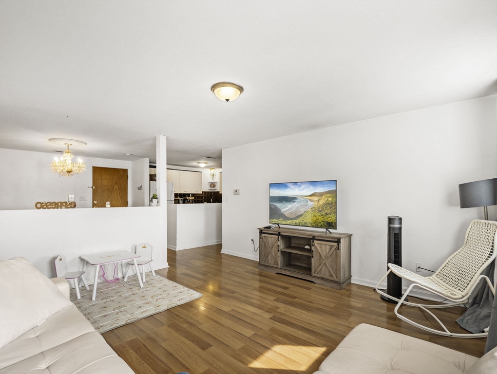 34 Newhall Street, Unit 412 Lowell, MA 01852 - Photo 6 of 30 a living room with furniture and a flat screen tv