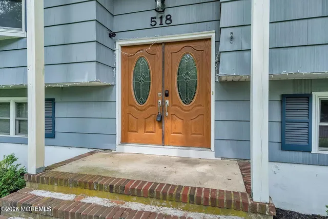 a view of a door of the house