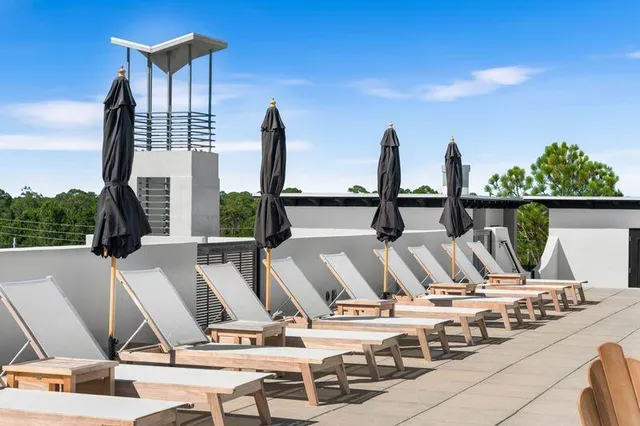 a view of outdoor space with seating area