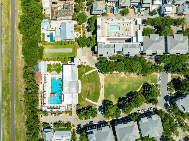 an aerial view of multiple house