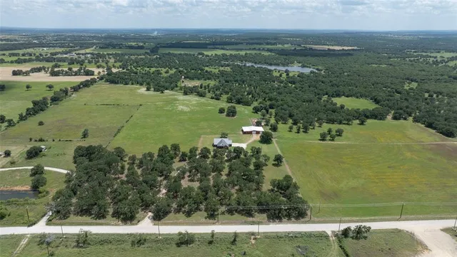 a view of a lake with a city