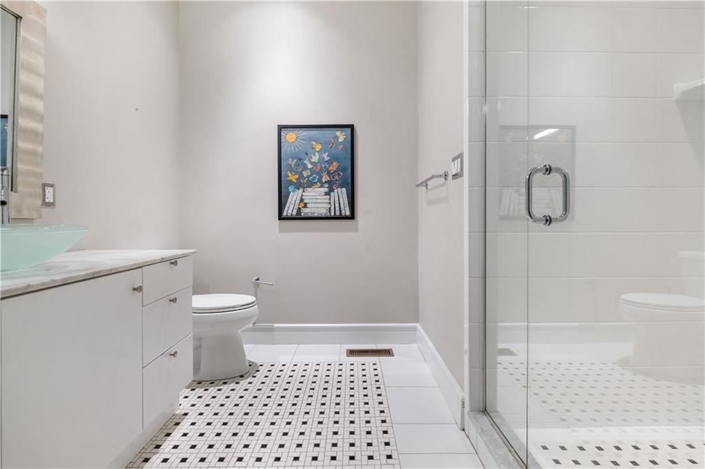 139 Witherow Road Sewickley, PA 15143 - Photo 25 of 41 a bathroom with a toilet and a shower