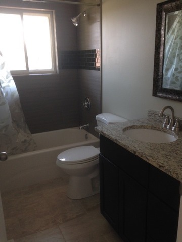 193 South Pinecrest Road Bolingbrook, IL 60440 - Photo 18 of 21 a bathroom with a granite countertop sink toilet and shower