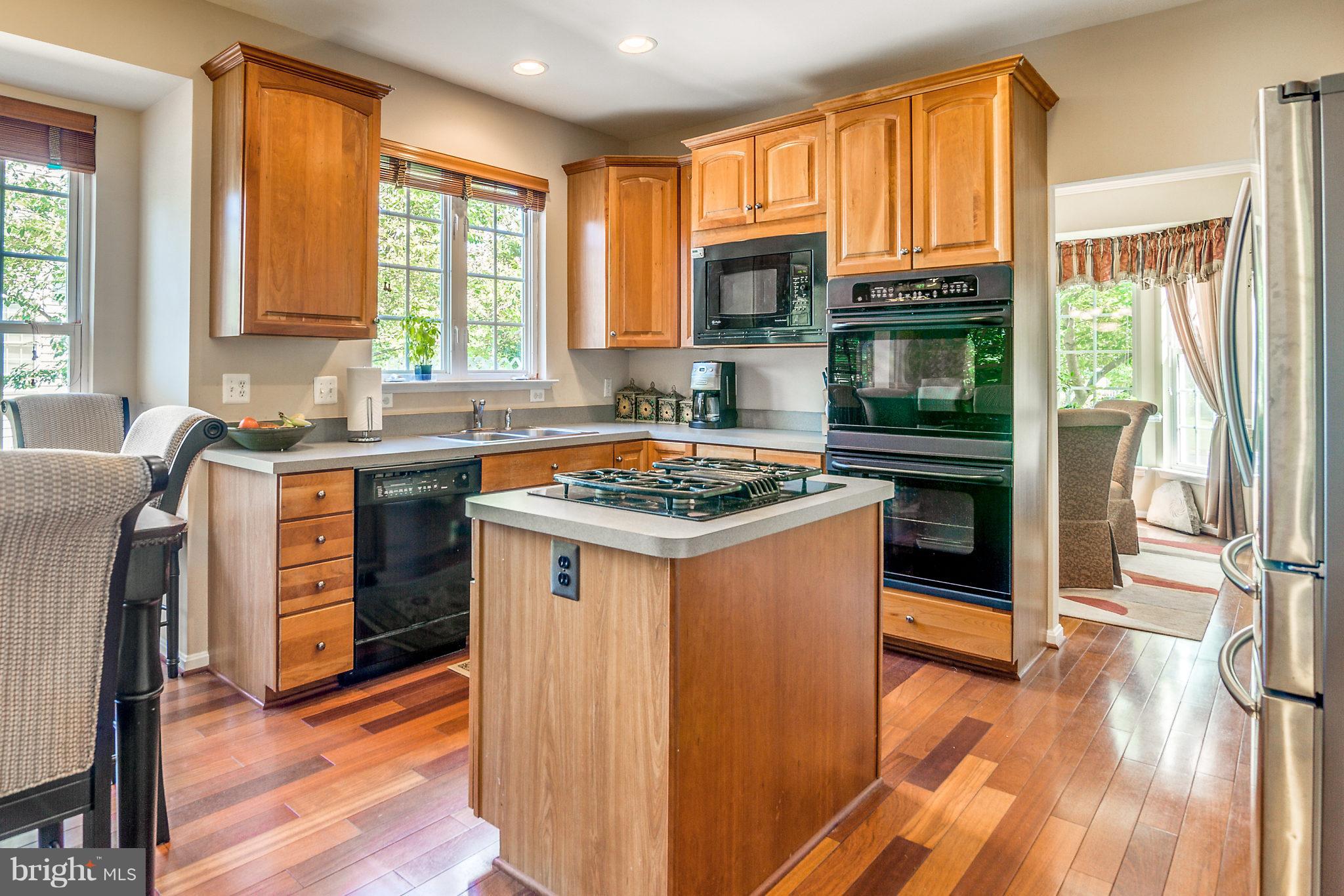 24806 Prairie Grass Drive Aldie, VA 20105 - Photo 8 of 30 a kitchen with stainless steel appliances granite countertop a stove a sink dishwasher and a refrigerator