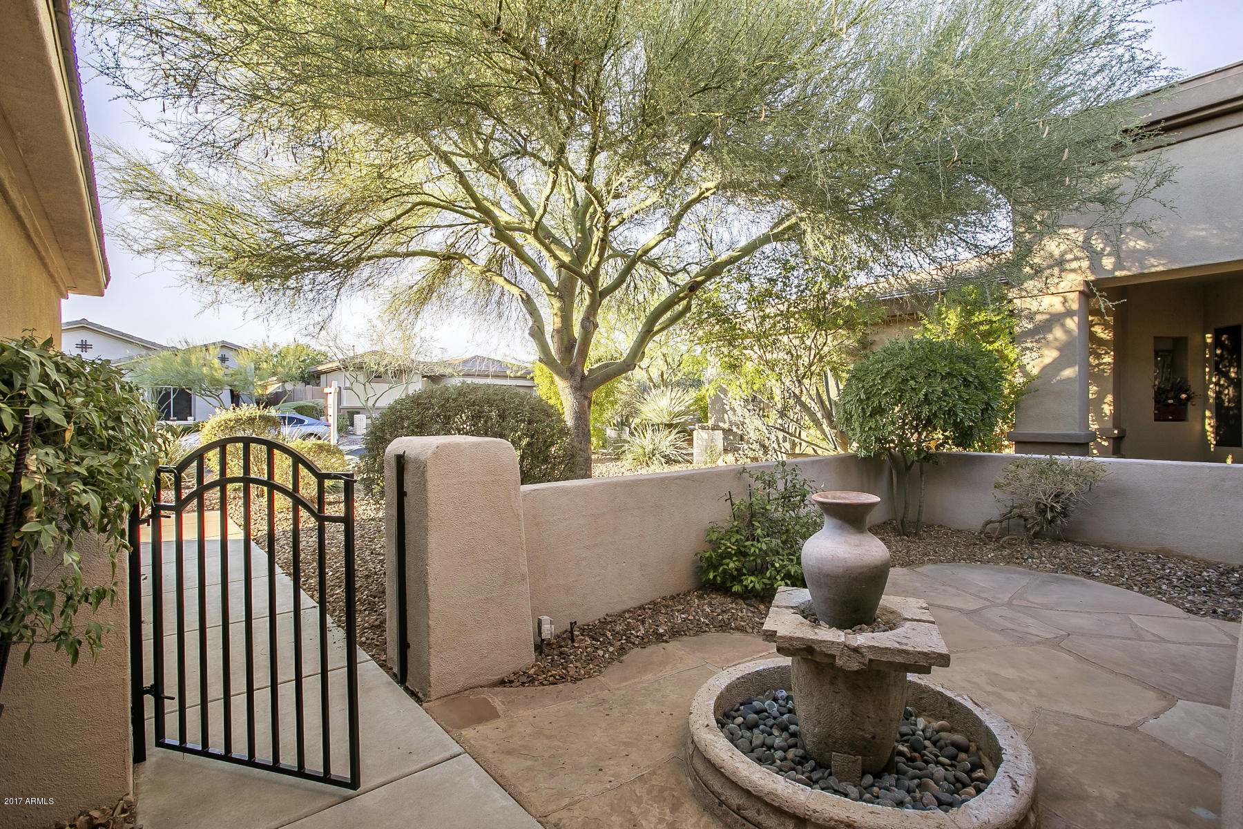 Front Courtyard with Water Feature