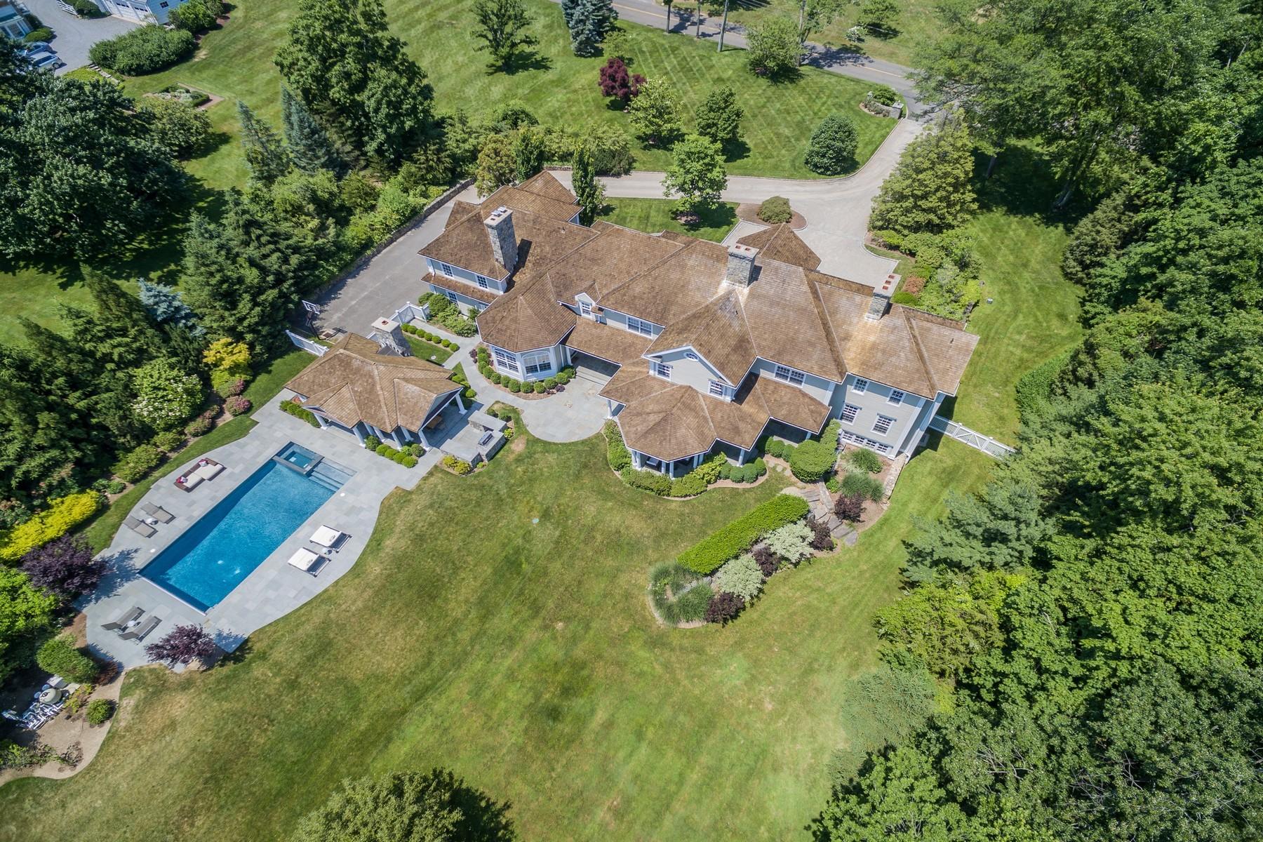 38 Pembroke Road Darien, CT 06820 - Photo 40 of 41 an aerial view of a house with a garden