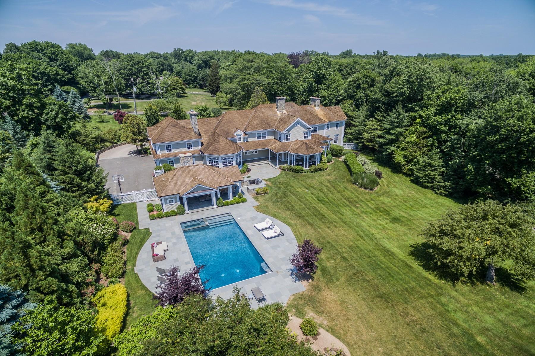 38 Pembroke Road Darien, CT 06820 - Photo 41 of 41 an aerial view of a house with garden space and street view