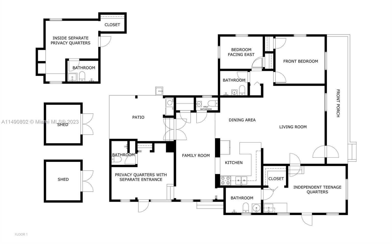 5643 Southwest 7th Street Miami, FL 33144 - Photo 25 of 25 a picture of a floor plan
