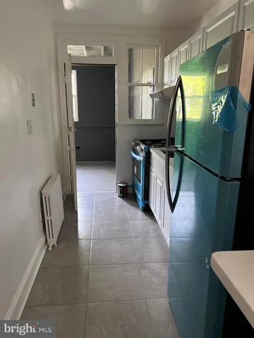 a bathroom with a mirror