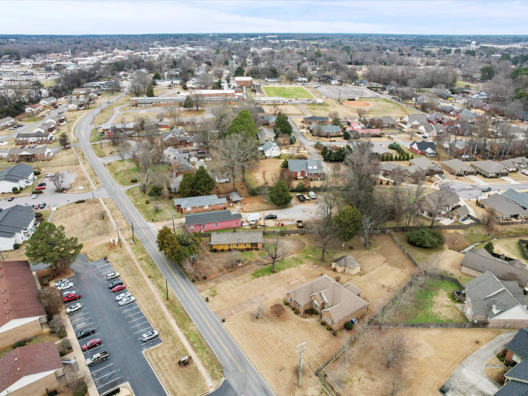 715 South Clinton Street Athens, AL 35611 - Photo 60 of 63 an aerial view of residential houses with outdoor space