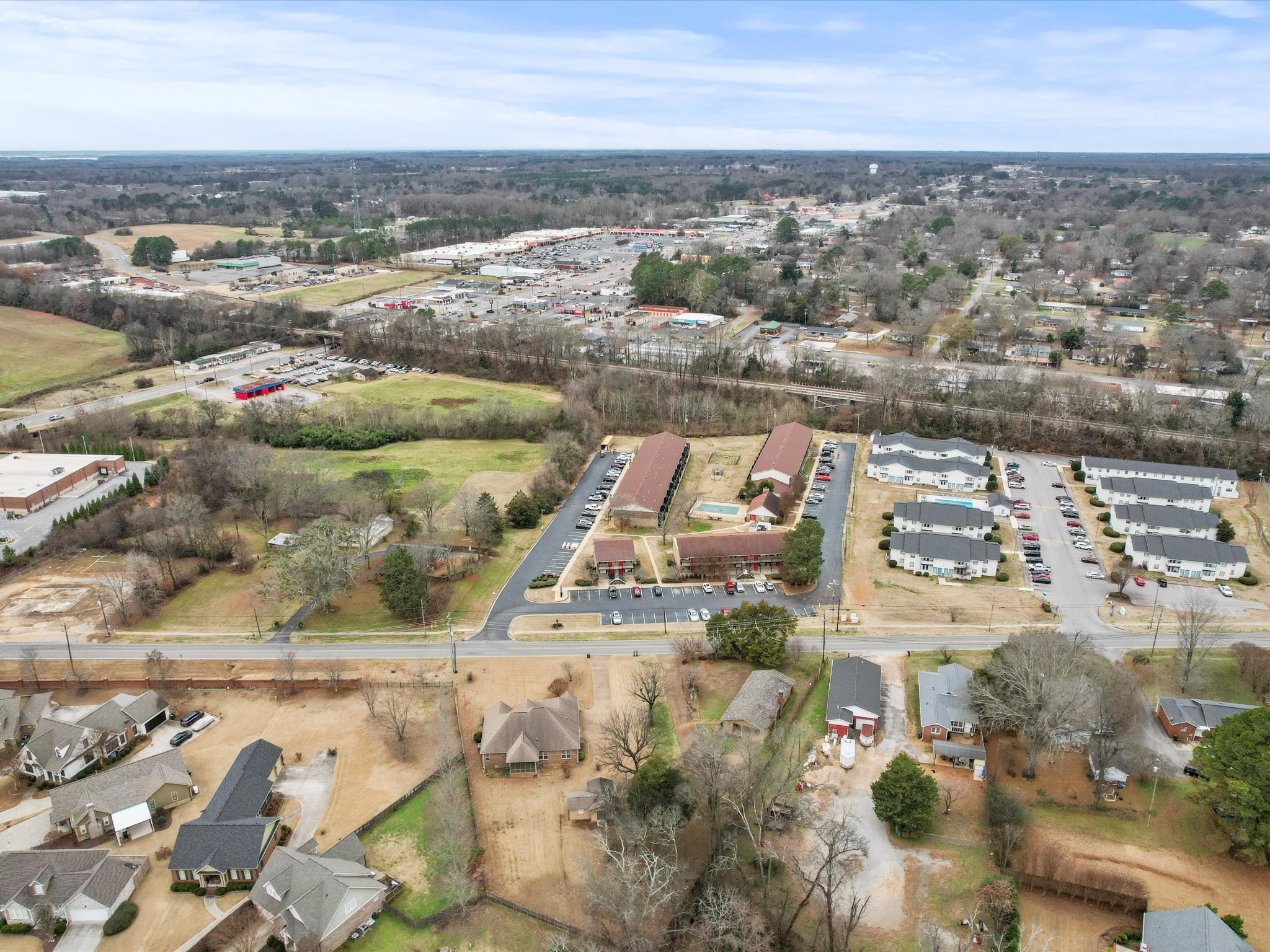 715 South Clinton Street Athens, AL 35611 - Photo 62 of 63 an aerial view of a city with lots of residential buildings