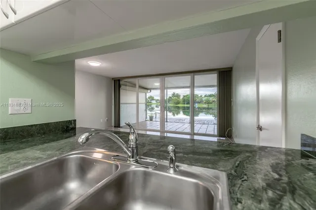 a view of a kitchen counter top space