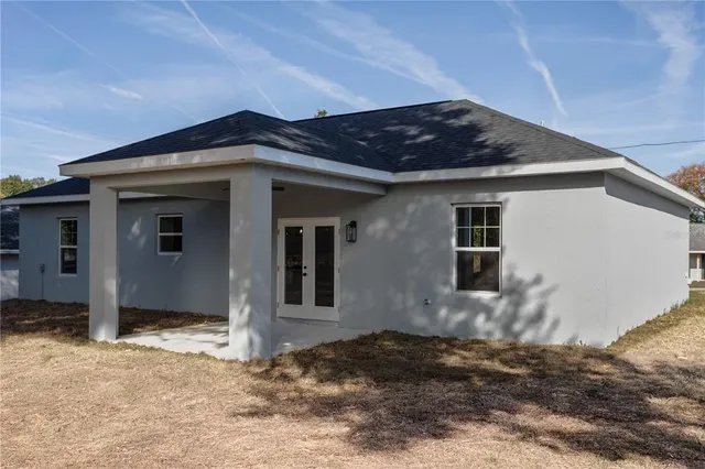 a front view of a house