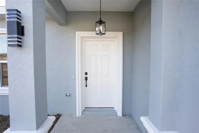 a view of a hallway with a small space