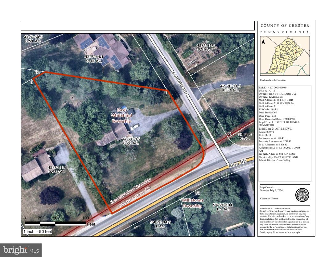 881 West King Road Malvern, PA 19355 - Photo 28 of 28 Lot is 3/4 acre!