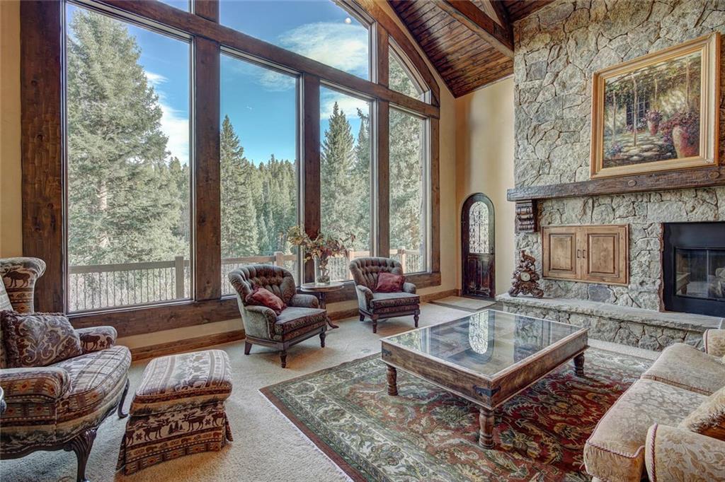 1065 4 O Clock Road Breckenridge, CO 80424 - Photo 5 of 35 a living room with furniture and a fireplace