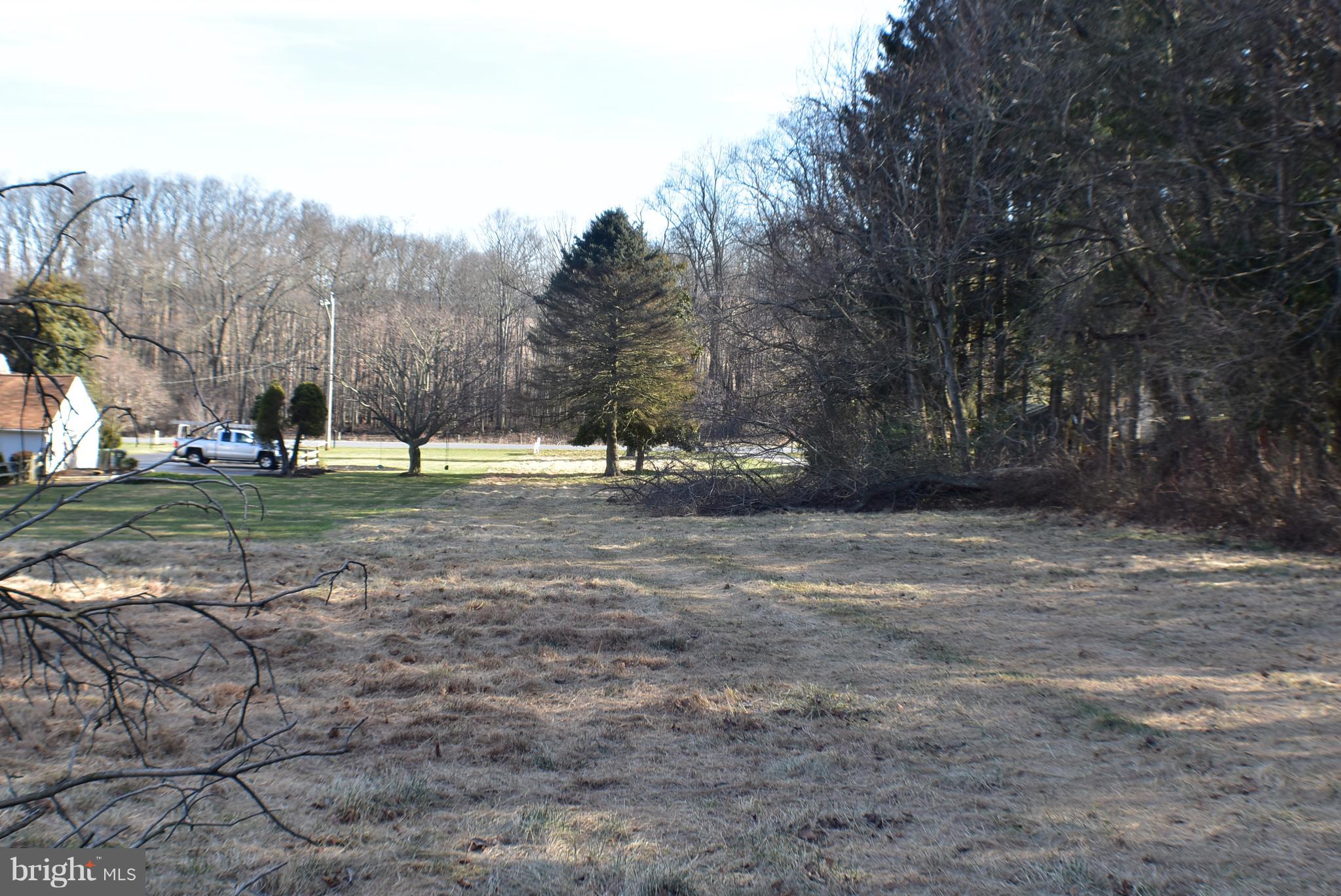view from the lot looking down where the driveway