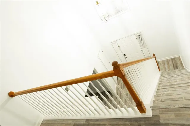 a view of a staircase