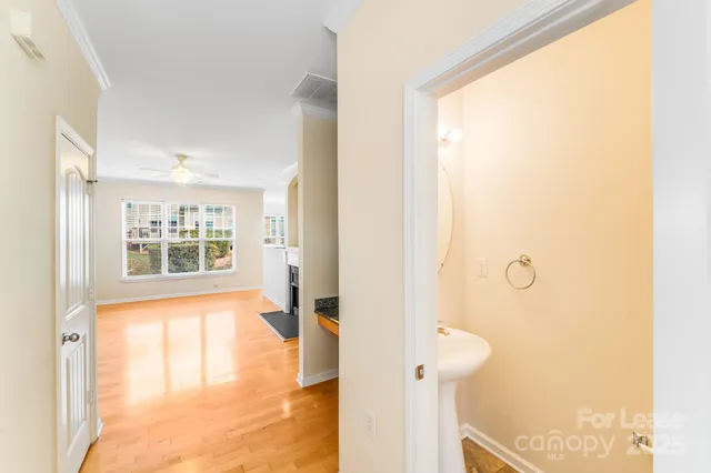 a view of livingroom with kitchen and furniture