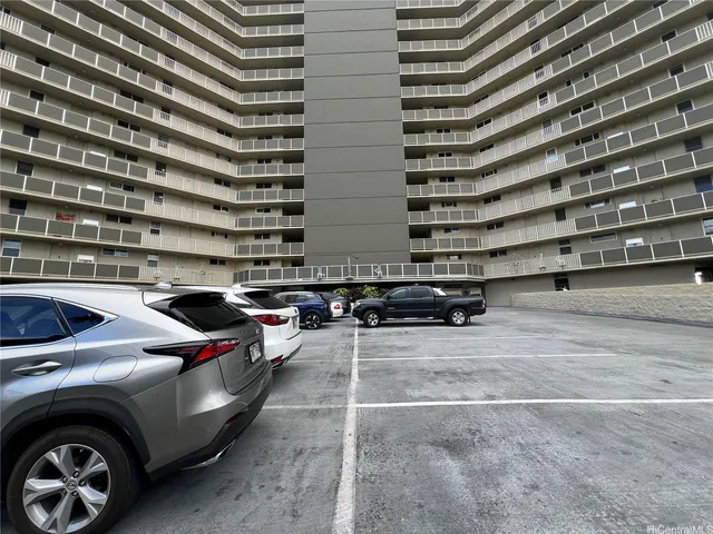 a view of a car parking garage