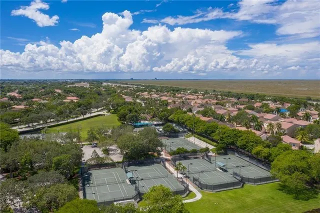 an aerial view of residential building with outdoor space