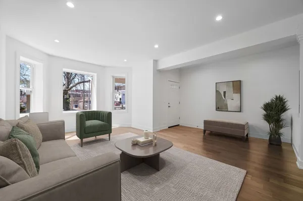 a living room with furniture and a couch