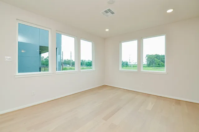 an empty room with a window