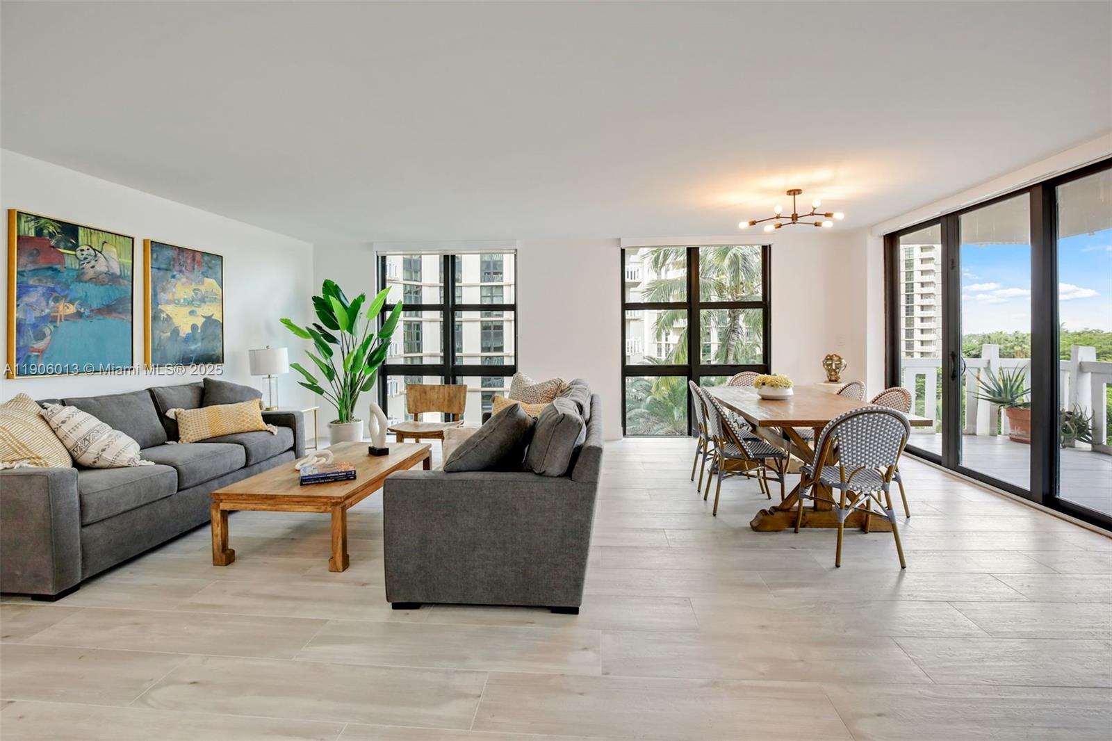 1111 Crandon Boulevard, Unit A507 Key Biscayne, FL 33149 - Photo 3 of 23 a living room with furniture and large windows