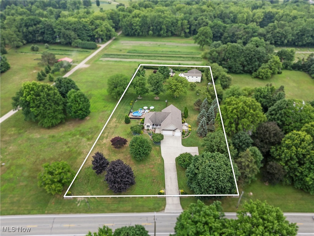 6810 South Ridge Road West Geneva, OH 44041 - Photo 40 of 41 Overview of rural landscape with property boundaries highlighted