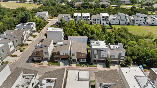 an aerial view of multiple house