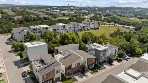 an aerial view of multiple house