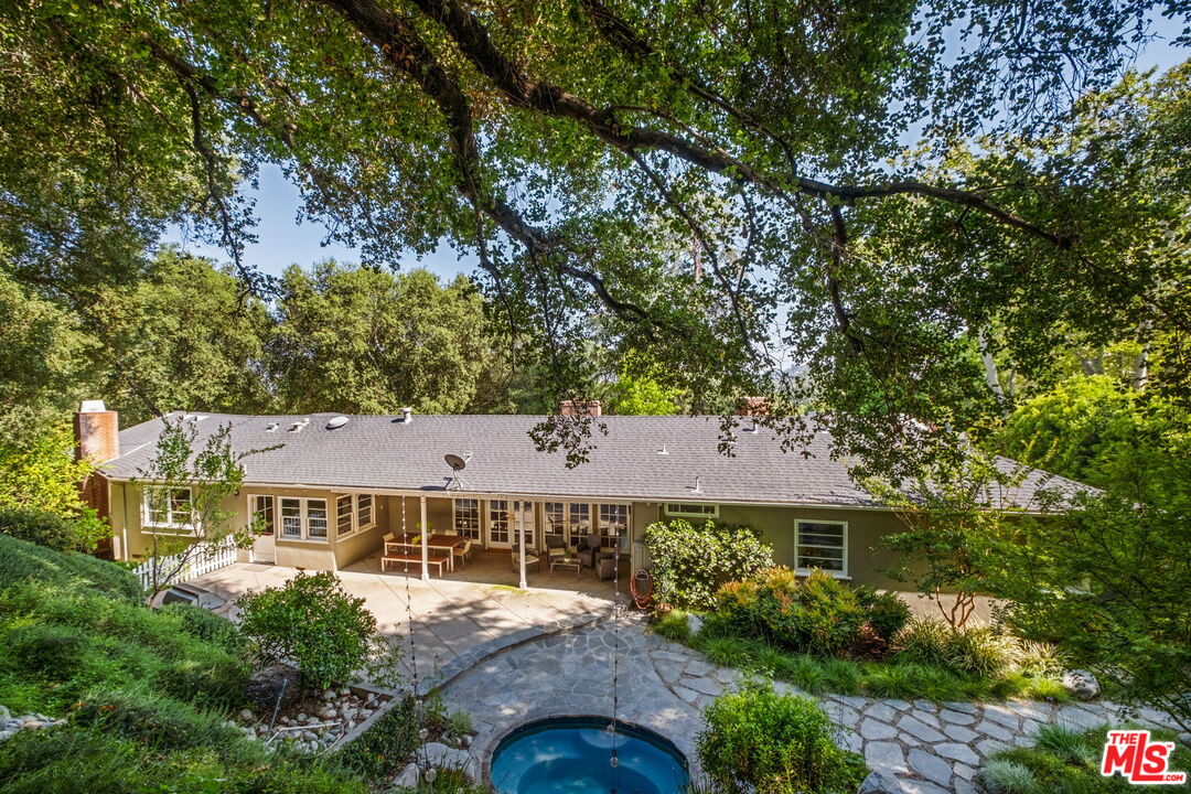 1265 Inverness Drive Pasadena, CA 91103 - Photo 46 of 56 aerial view of a house with a garden