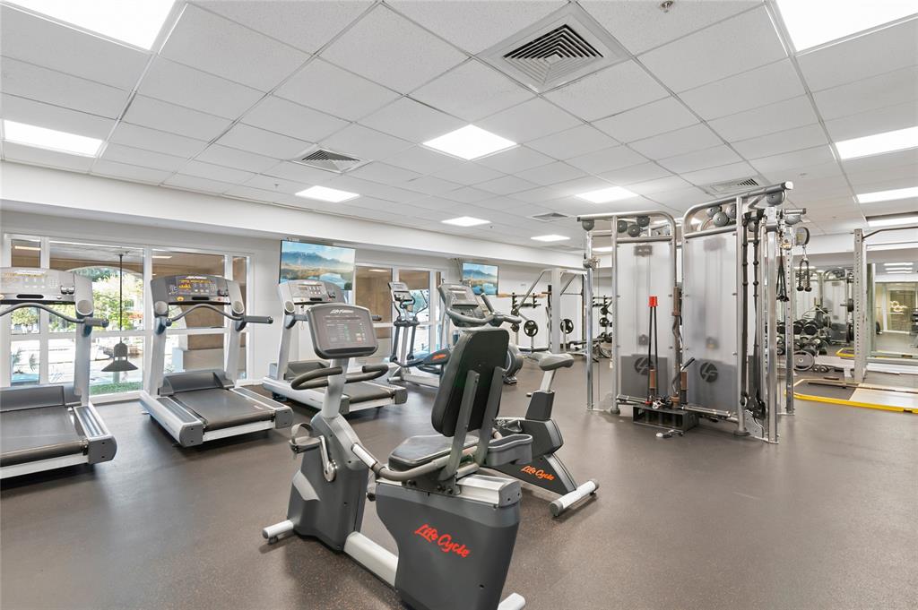 511 Southeast 5th Avenue, Unit 1906 Fort Lauderdale, FL 33301 - Photo 39 of 64 a view of a room with gym equipment