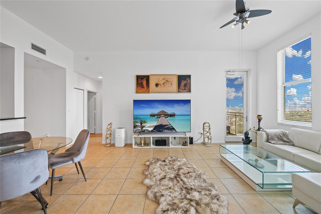 511 Southeast 5th Avenue, Unit 1906 Fort Lauderdale, FL 33301 - Photo 8 of 64 a living room with furniture a rug and a fireplace