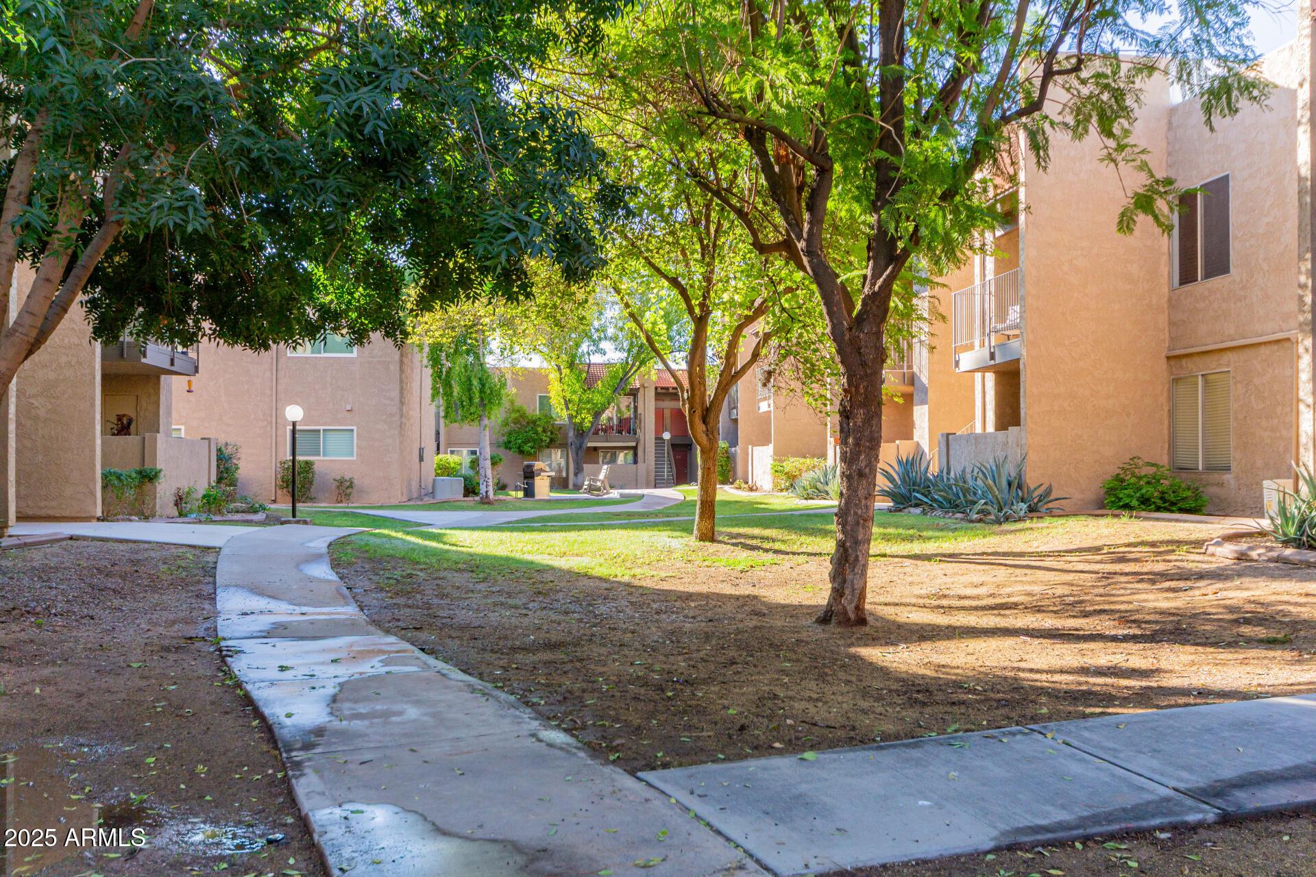 5525 East Thomas Road, Unit E3 Phoenix, AZ 85018 - Photo 29 of 31 a view of a house with backyard and trees