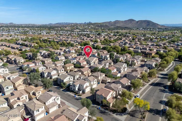 an aerial view of a city