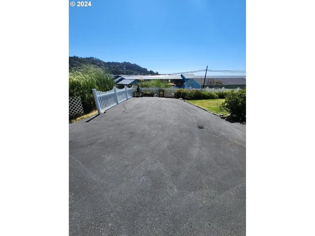 a view of a terrace with a small yard